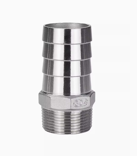 304 Stainless Steel Male Thread Fitting Barb Hose Tail End Connector 1/8″-2″