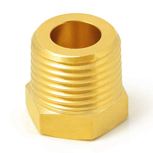 Brass Reducer Hex Bushing, 1″ Male NPT to 1/4″ Female NPT, 1″ x 1/4″(2PCS)