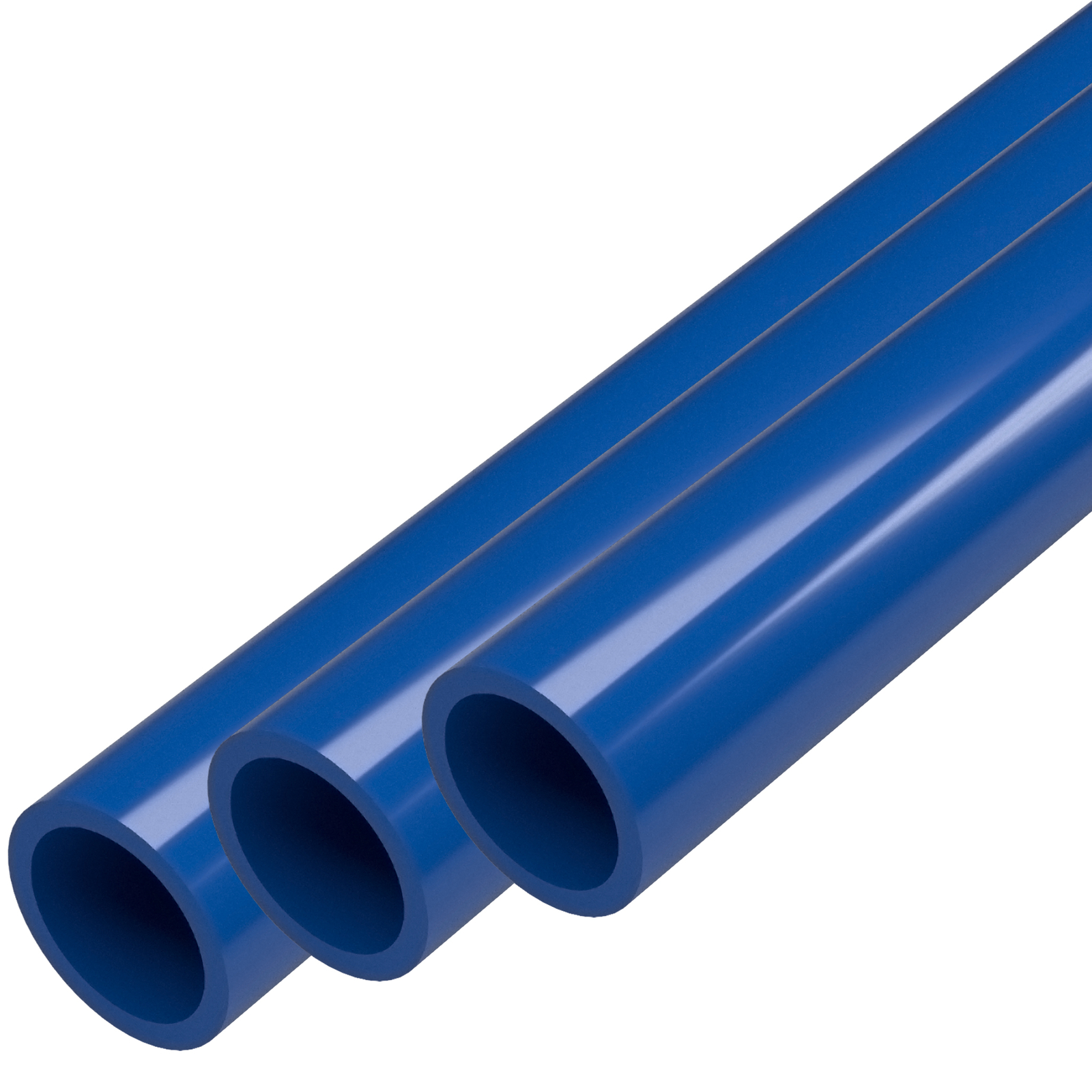 1/2″ Sch 40 Furniture Grade PVC Pipe, 40″L, Blue (3-PK), FORMUFIT – Made in USA