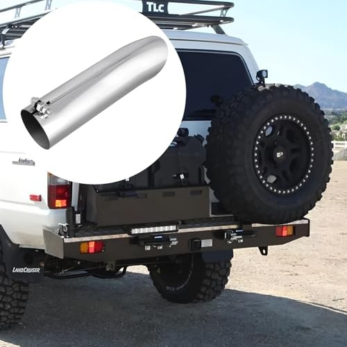 2Pack 2.25 Inch Turn Down Exhaust Tip, Stainless Steel Exhaust Pipe Tip for