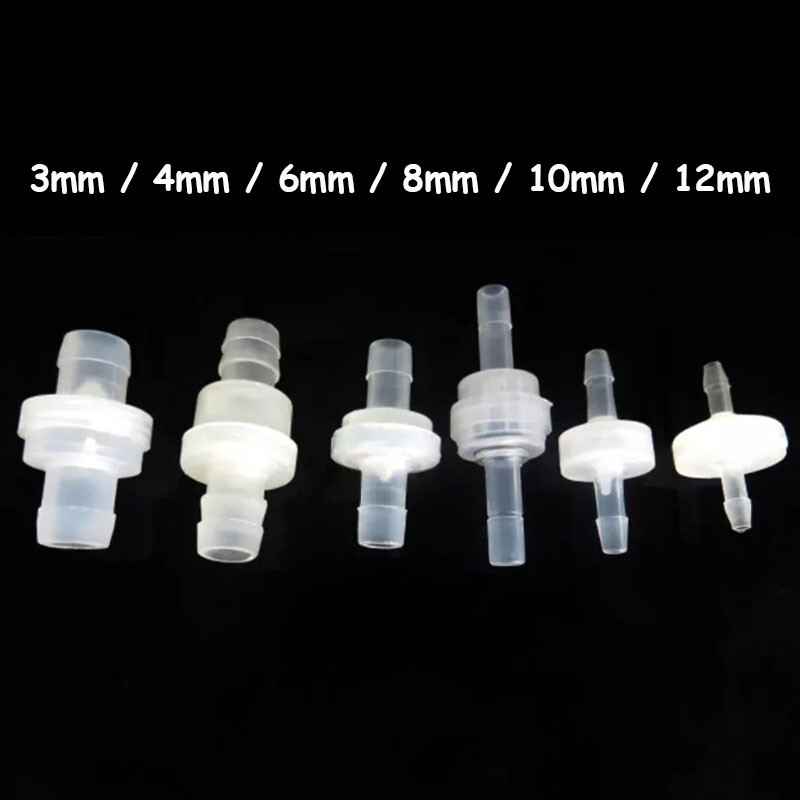 ID 3mm 4mm 6mm 8mm 10mm 12mm Plastic One Way Non-return Valve Fuel Gas Air Water