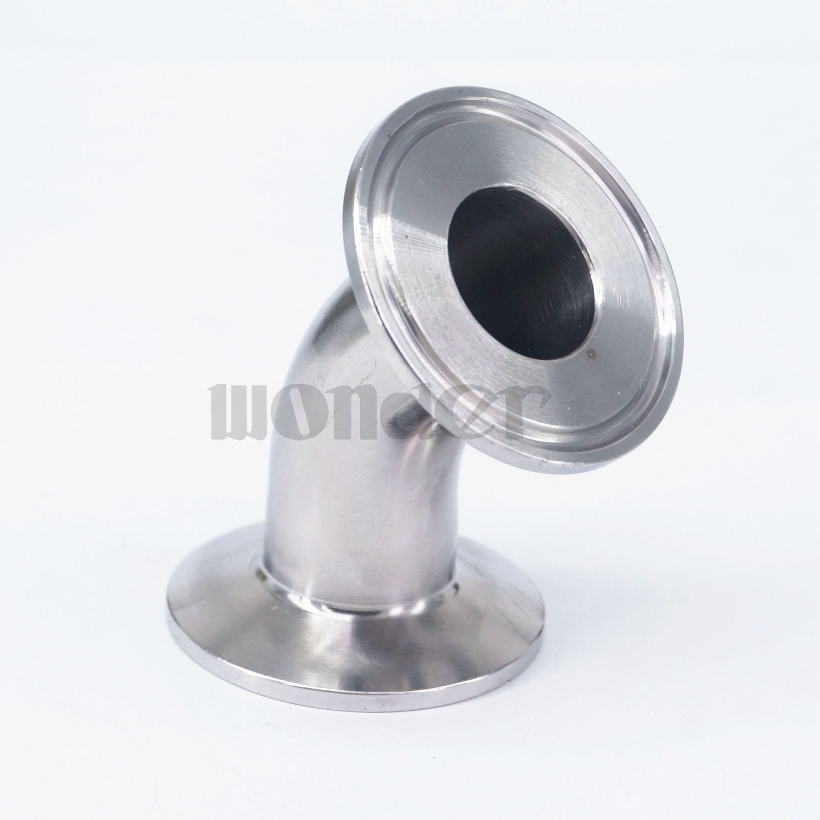 1.5″ Tri Clamp x 25mm Pipe OD SUS304 45 Degree Elbow Sanitary Fitting Home Brew