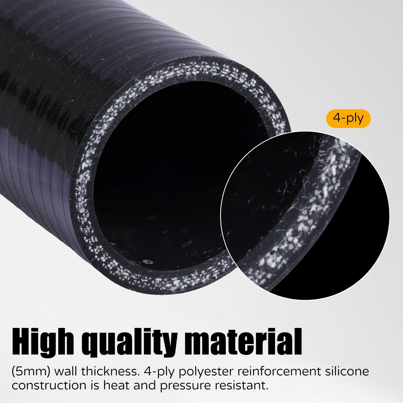 2″ ID Radiator Coolant Air Hose,12 inch Length Silicone Coupler Industrial Hy…