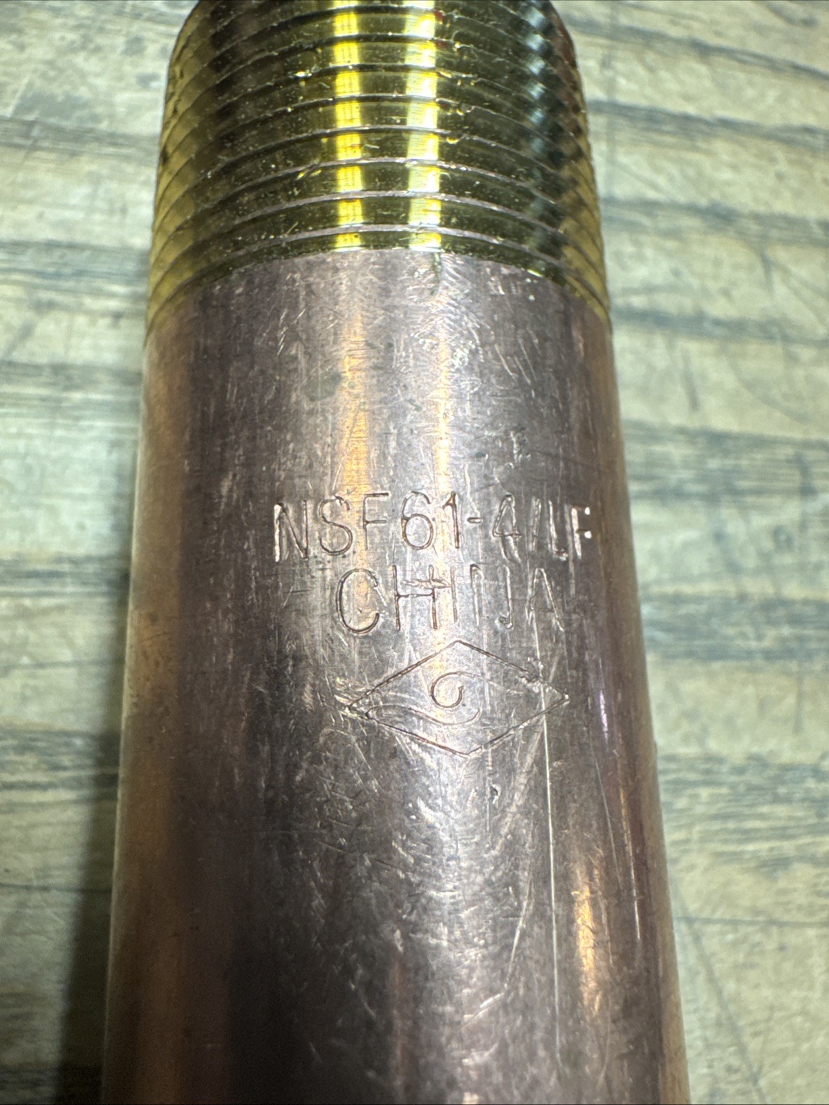 1″ Mnpt X 4″ Length TBE Red Brass Pipe Nipple NSF61-4 LF NPT 1J3973-D10