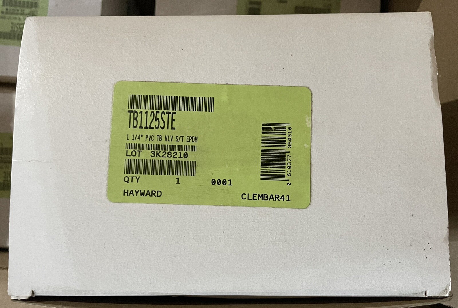 Lot of 5 1-1/4″ HAYWARD TB1125STE PVC TRUE UNION BALL VALVE SOC/THD EPDM SEATS