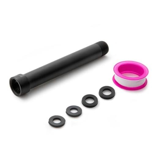 Shower Head Extension Arm, Shower Arm Extension Shower Head Matte Black 6 in