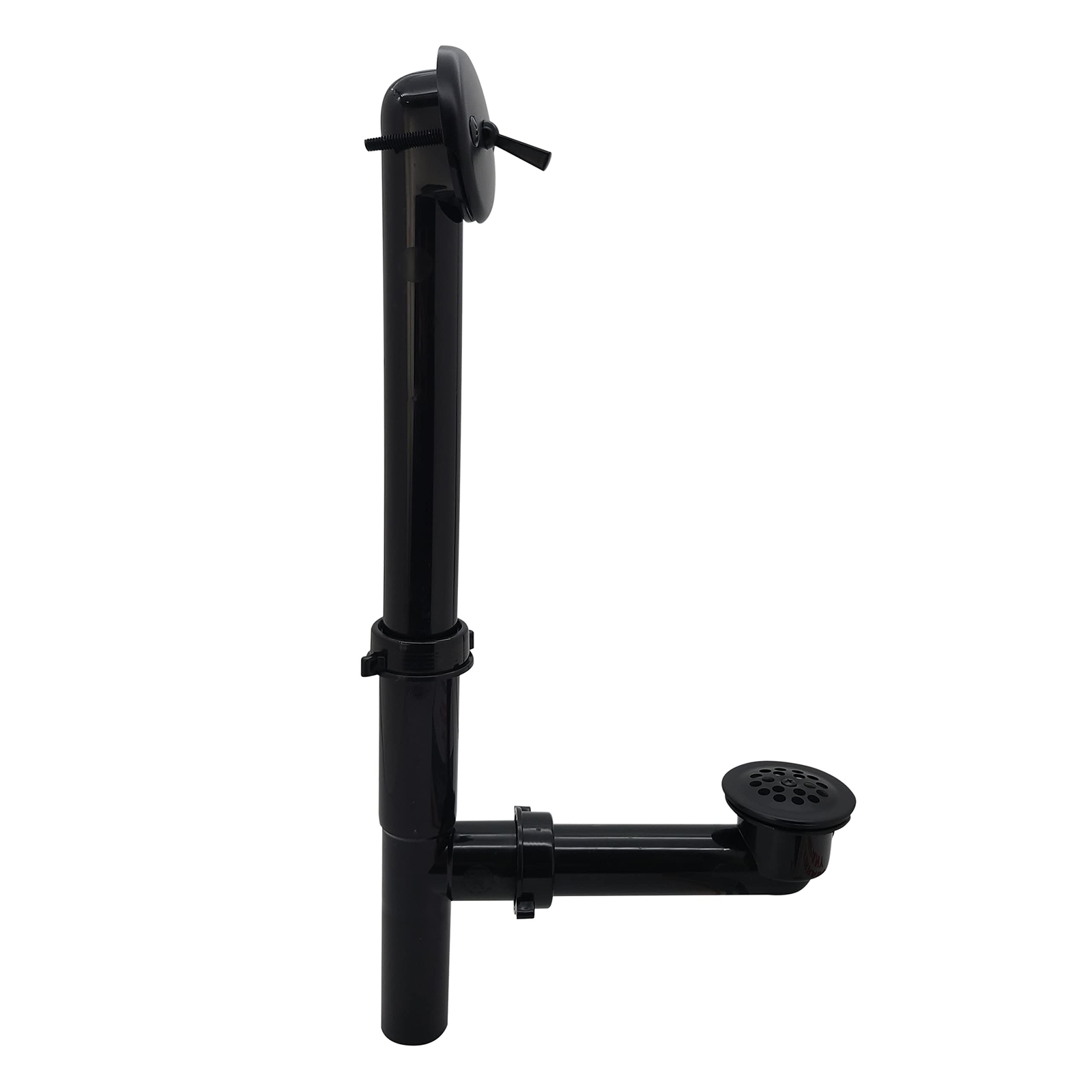Westbrass 592144-62 Black 1-1/2″ Tubular Trip Lever Bath Waste Drain Kit, Mat…