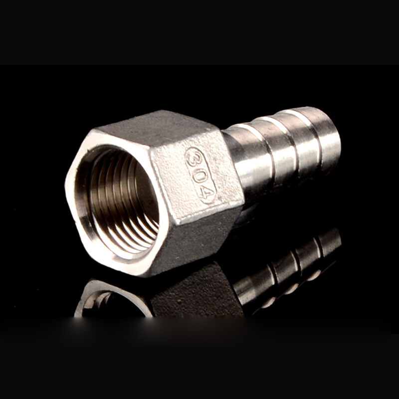 BSP 3/4″ 1/2″ 3/8″ Stainless Steel Female Fitting x Barb Hose Tail End Connector