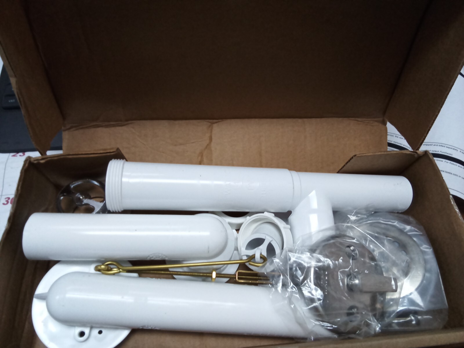 WATCO 1.5-in Brushed Nickel Triplever Drain with PVC Pipe