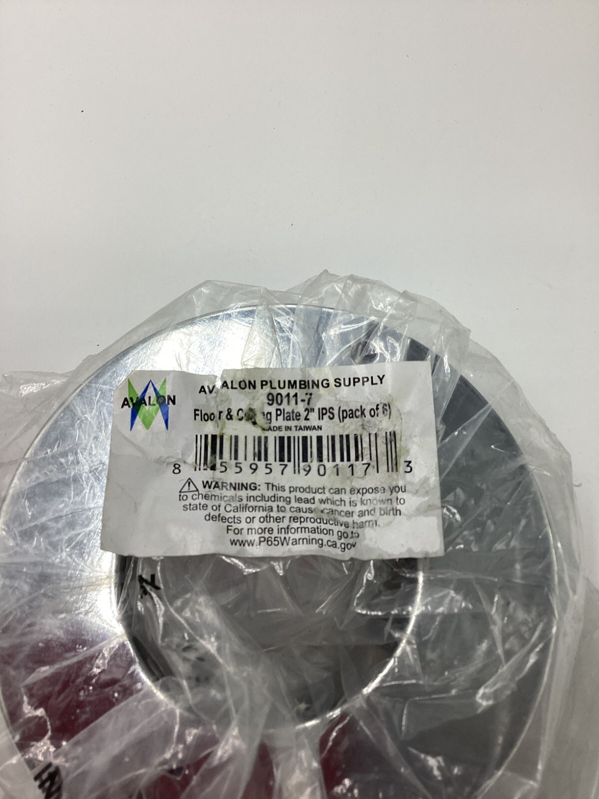 Pack of 6 Floor and Ceiling Plate Cover Split Flange Replacement Fits 2″ 9011-7