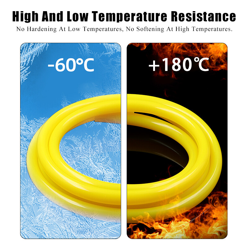 Yellow Silicone Tube Food Grade Beer Milk Flexible Hose Pipe Soft Rubber 1-25mm