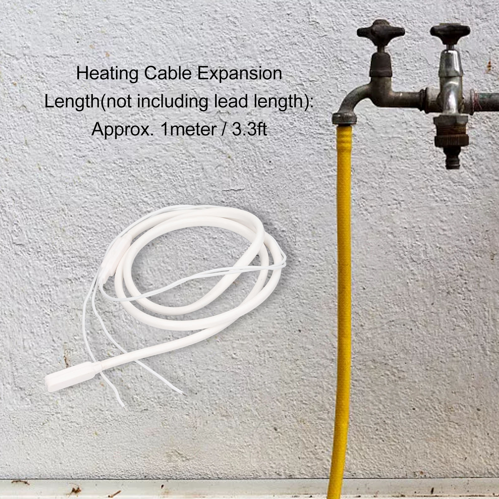 Pipe Heat Cable Home Water Freeze Protection Self Regulating Waterproof 1m 40W