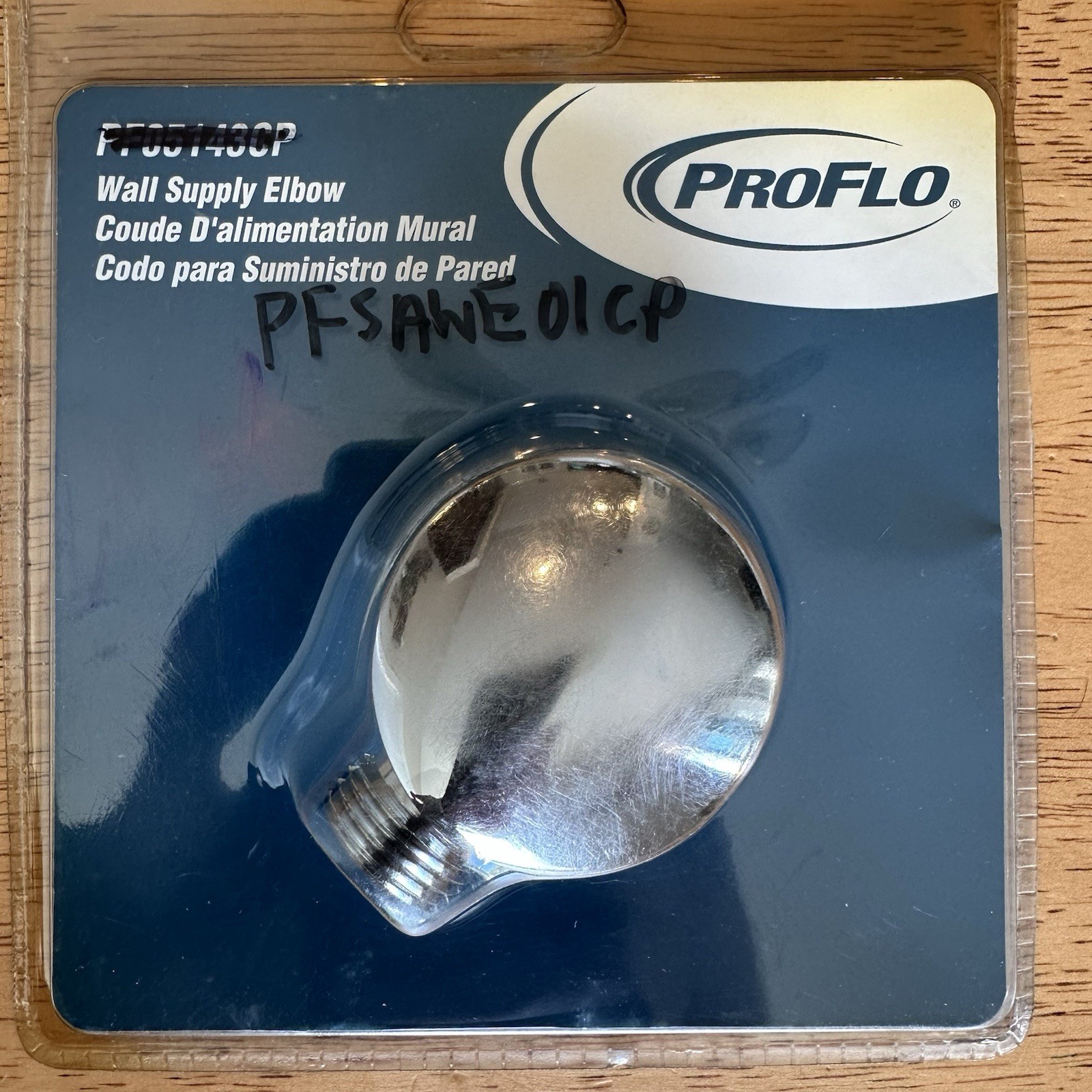 Chrome Wall Mounted Supply Elbow For 1/2” Hand Shower Hose PROFLO PFSAWE01CP NEW