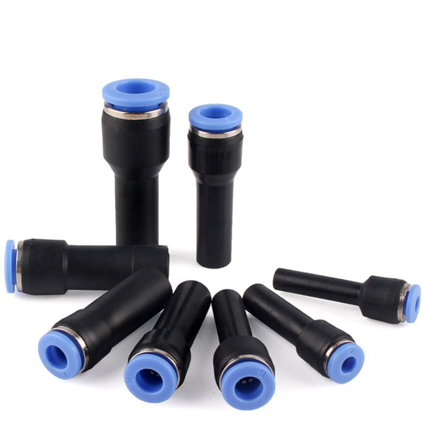 4mm-12mm Pneumatic Tube Hose Reducer Adapter Push-In Fittings Straight Connector