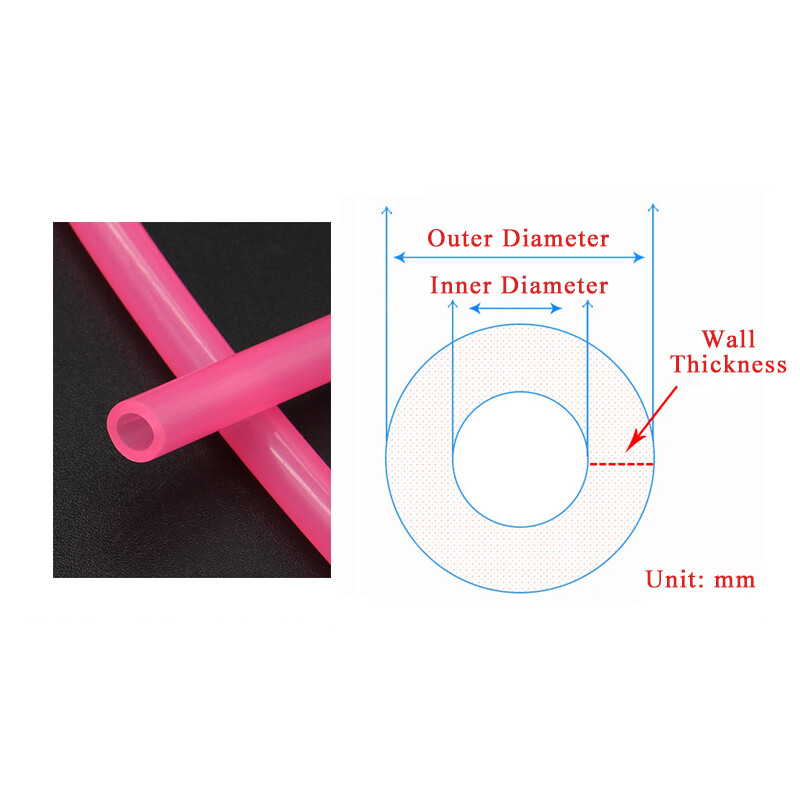 Pink Silicone Tube Food Grade Beer Milk Flexible Hose Pipe Soft Rubber 2mm-6mm