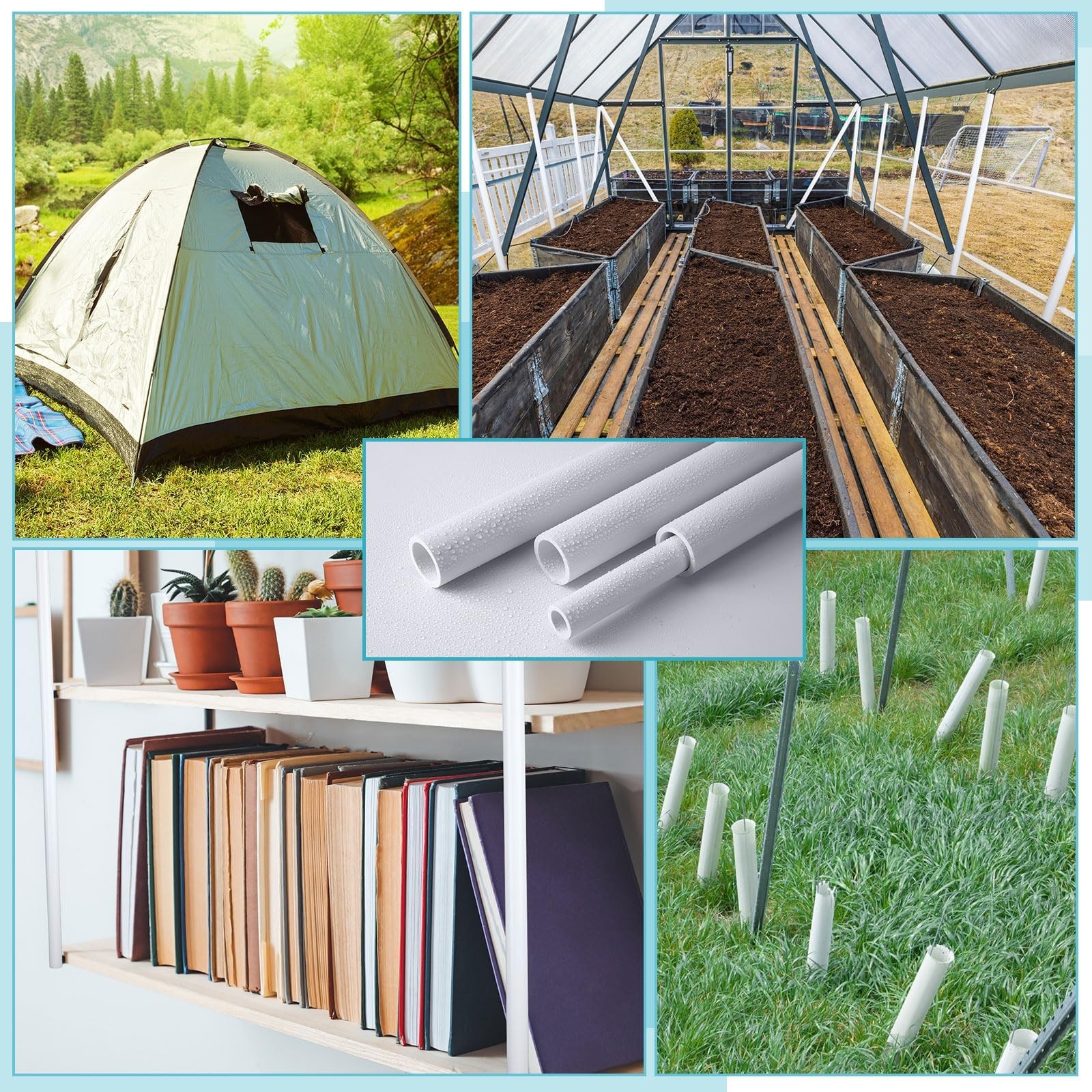 Sasylvia 10 Pcs Length PVC Pipe White DIY PVC Projects Sch40 Furniture Grade …