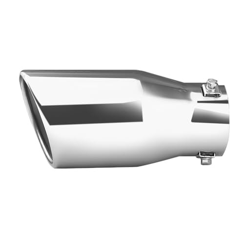 Exhaust Tips Tailpipe Fit 2 to 2.75 inch Stainless Steel Exhaust Silver/Length