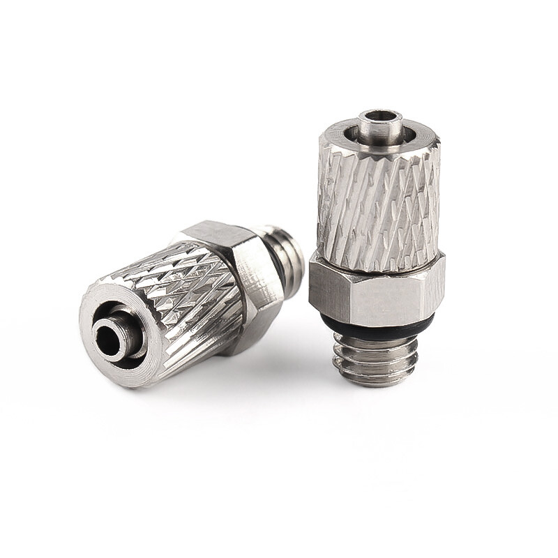 Mini Pneumatic Connector Push In Air Fitting Elbow Male Thread Quick M3-M6 Pipe