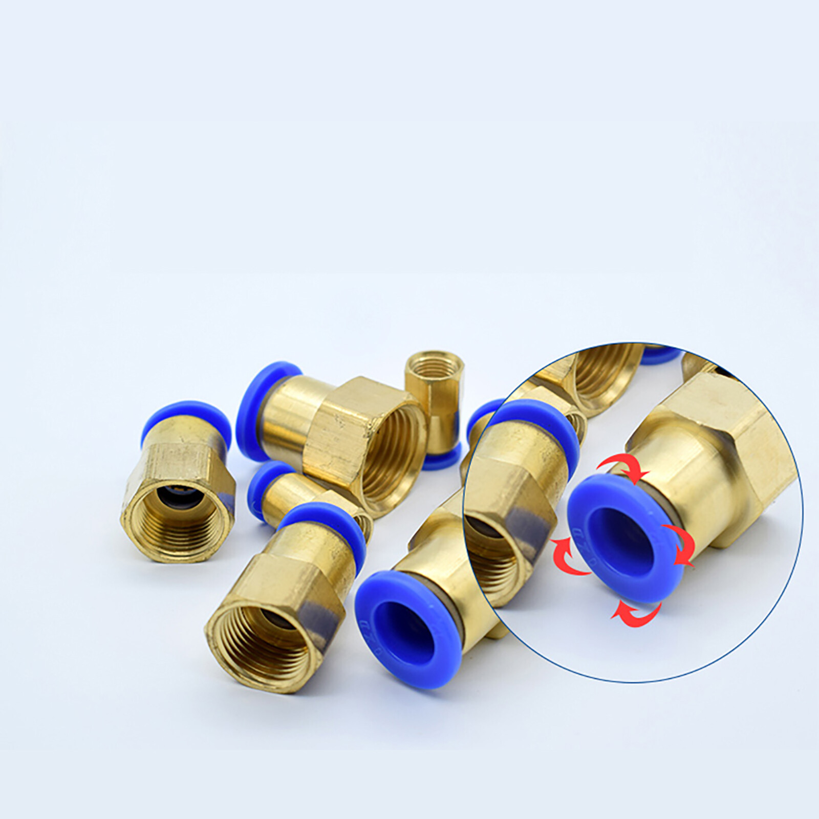 4mm to 16mm Pneumatic Straight Female Stud Hose Tube Push Fit Connector Air Line
