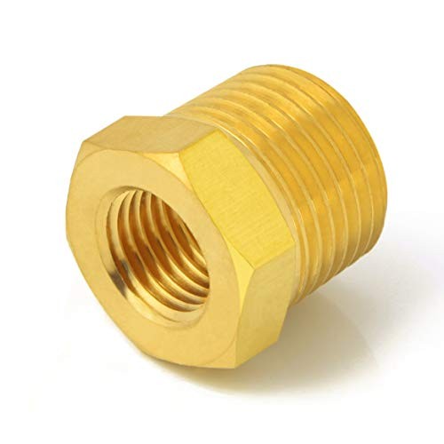 Brass Reducer Hex Bushing, 1″ Male NPT to 1/4″ Female NPT, 1″ x 1/4″(2PCS)