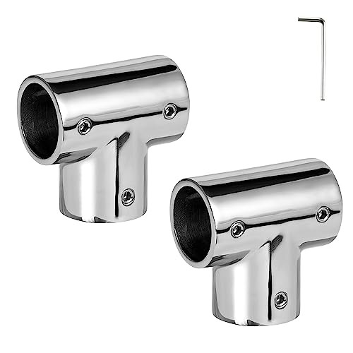 Heavy Duty Boat Handrail Fitting, 3-Way 90 Degree Tee Hardware, 316 1 inch