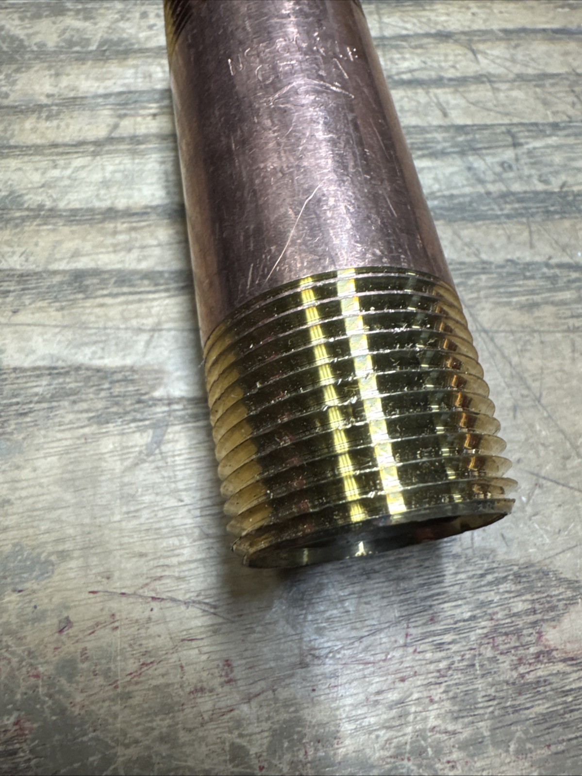1″ Mnpt X 4″ Length TBE Red Brass Pipe Nipple NSF61-4 LF NPT 1J3973-D10