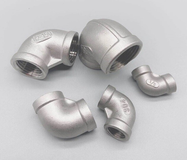 Various Sizes of 90 Degree Elbow 316 Stainless Steel NPT Threaded Class 150 Pipe