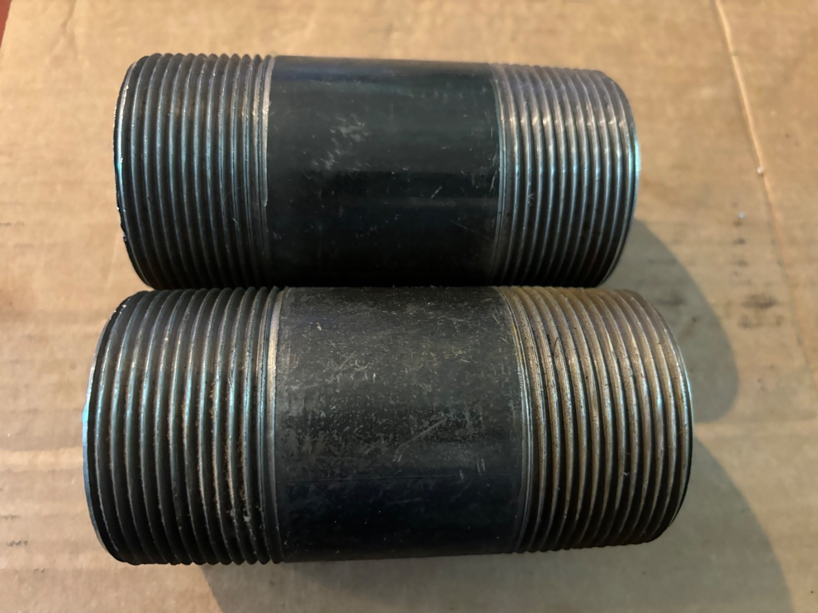 Set of 2 pcs 2-1/2″ X 51/2” Black Pipe Nipple Sch 40 steel new fast shipping