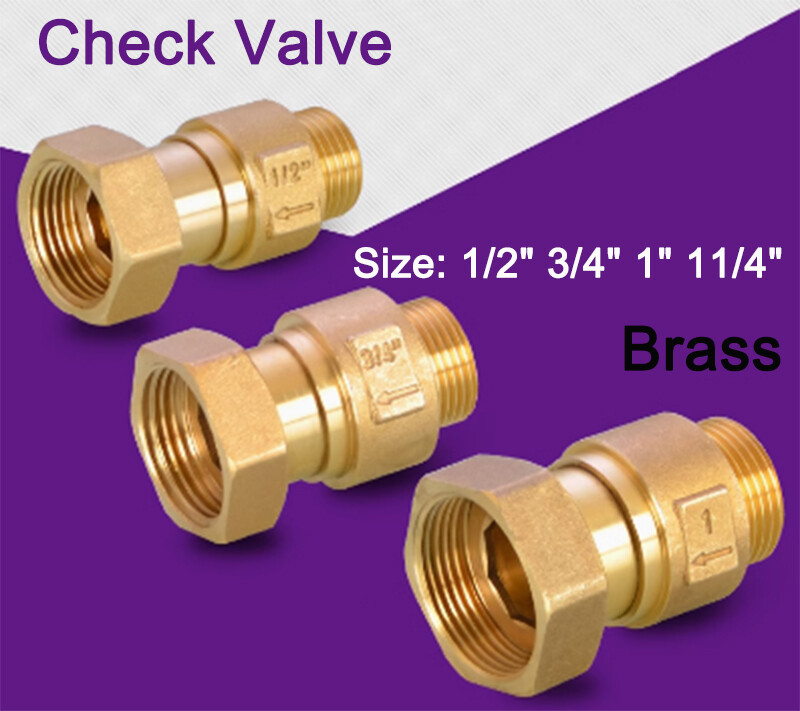 Brass Check Valve BSP Male To Female Thread Non-return Valves for Water Meter