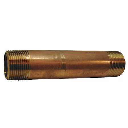 Zoro Select 465-050 1″ Mnpt X 5″ Tbe Red Brass Pipe Nipple Sch 40, 465-050