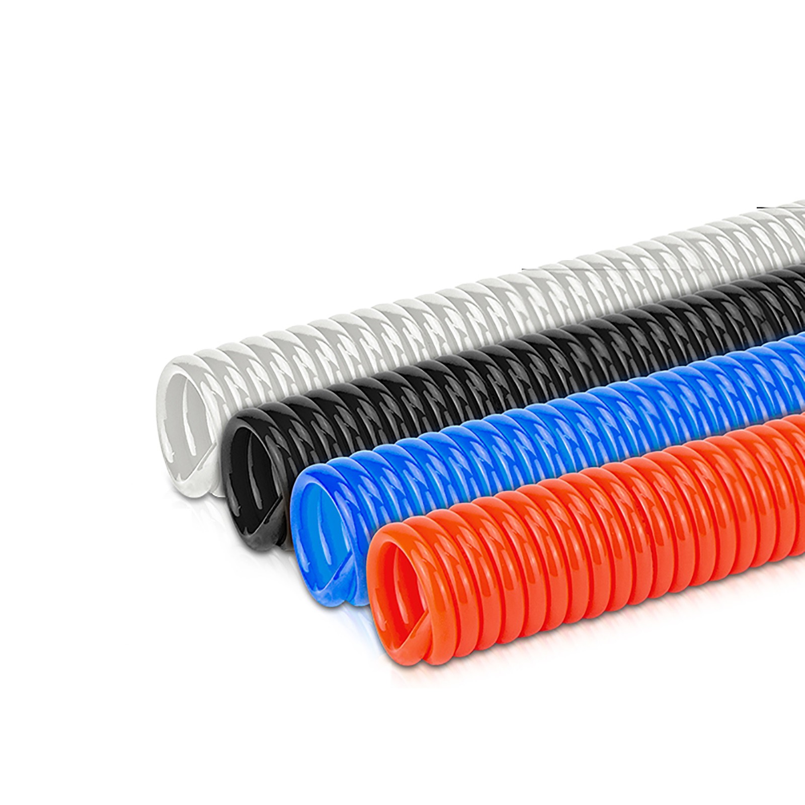 Coiled Air Hose Line 4 – 8mm Bore Quick Release Fittings Couplings Length 3-15m