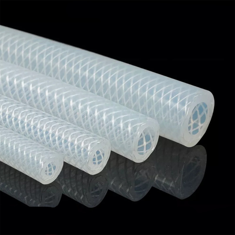 Silicone Tube Hose Pipe Clear Braided Tube Reinforced Water Liquid Oil 4mm-50mm