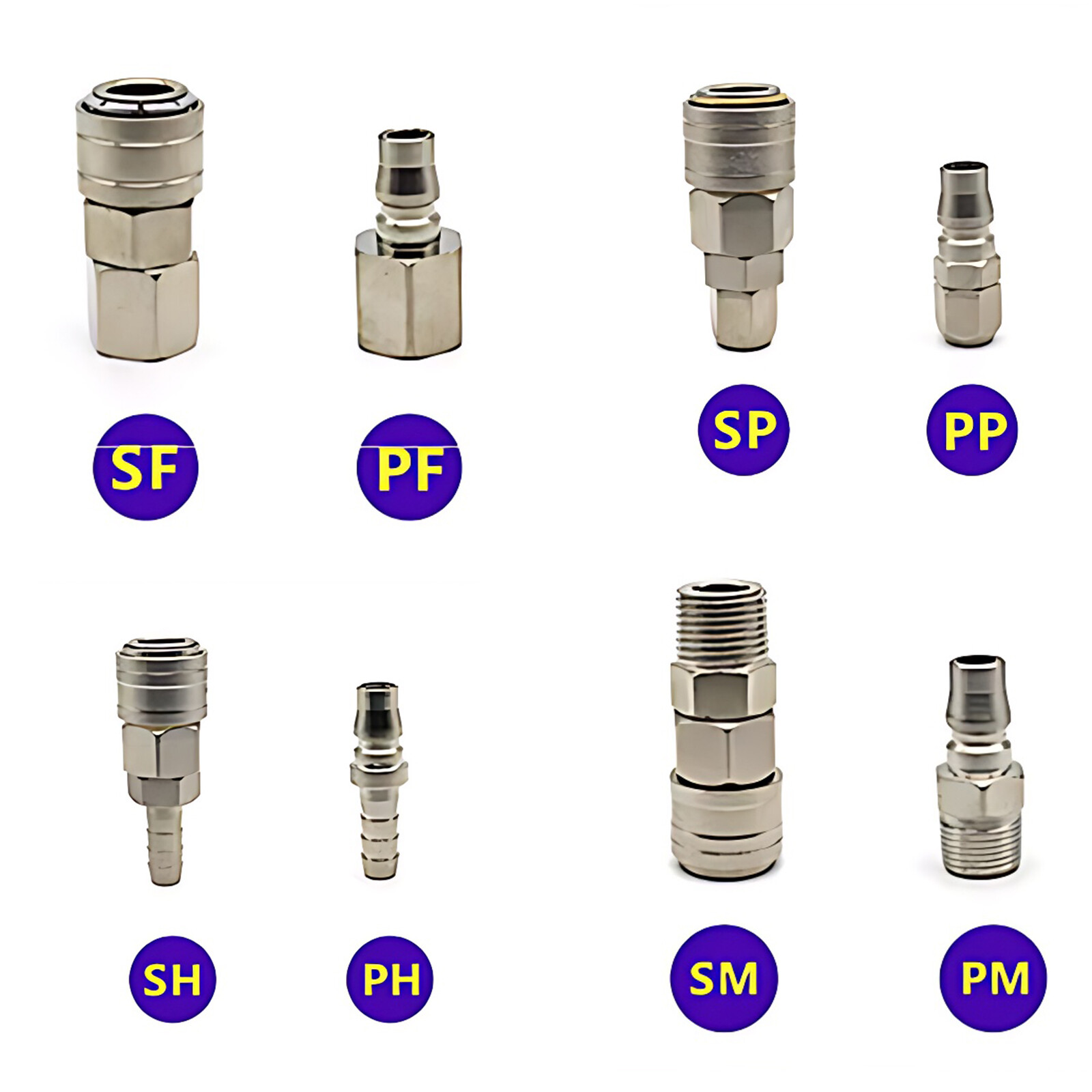 Air Line Hose Compressor Fitting Connector Coupler Set Quick Release Male Female
