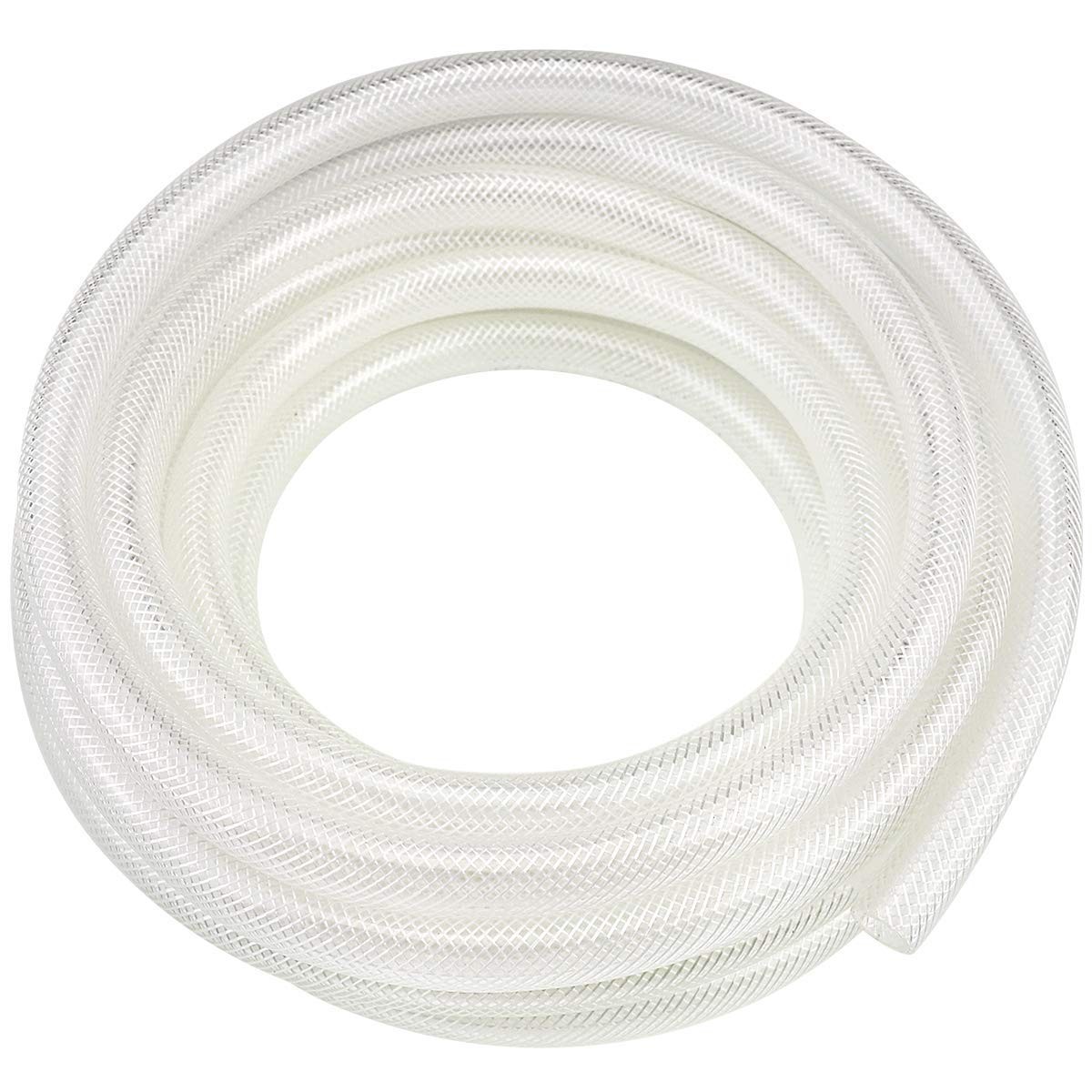 1/2″ Id X 3/4″ Od – 10 Ft High Pressure Braided Clear Pvc Vinyl Tubing