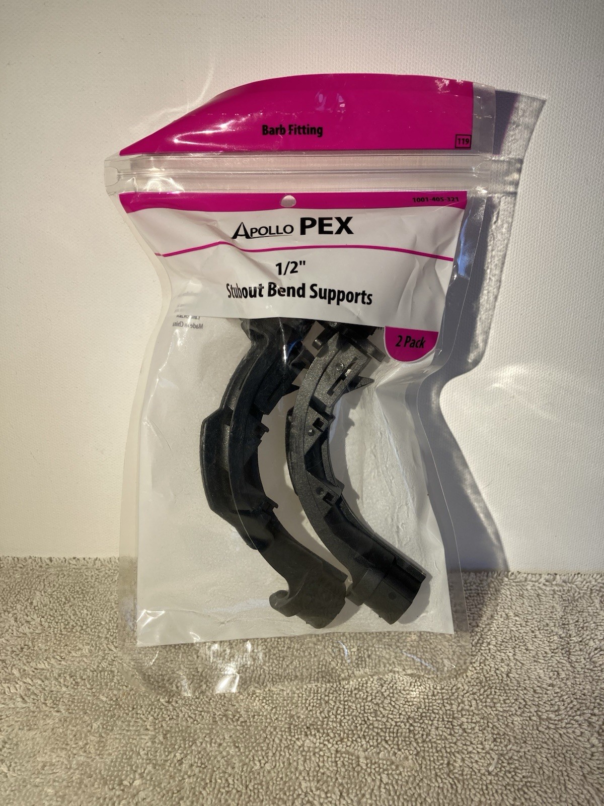 Apollo PEX 1/2”Stubout Bend Supports (2-Pack) Barb Fitting APXSOBEND2PK