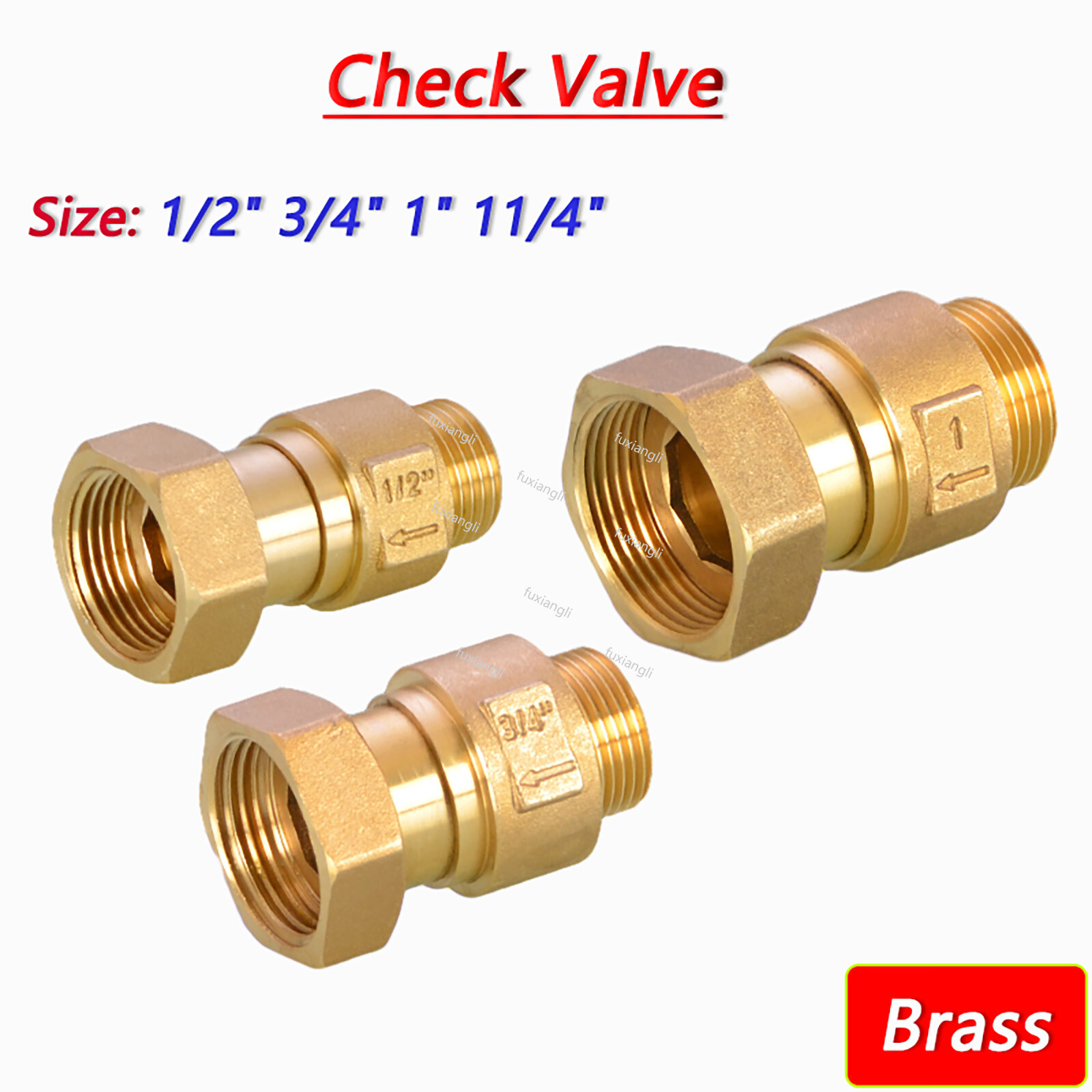 Brass Check Valve BSP Male To Female Thread Non-return Valves for Water Meter
