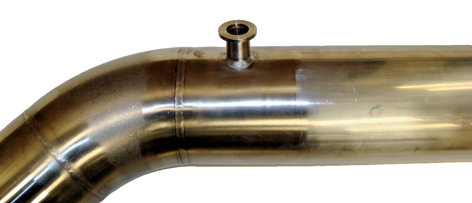 4 inch 304 SS Tube, w/ ISO 100, ISO 160 fittings, and NW 16 fitting, NEW