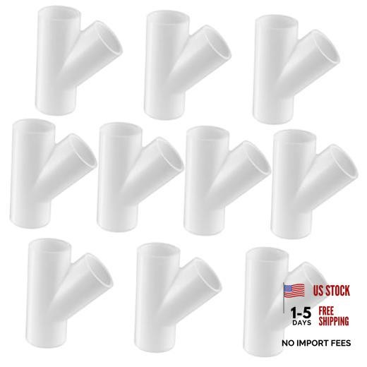LESSO PVC Pipe Fittings (), PVC Wye 10PCS 3/4 Inch 3-Way Wye