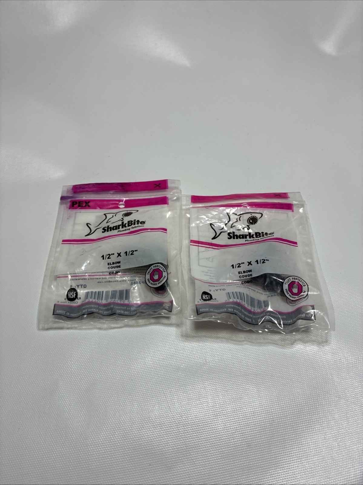 SharkBite UP248A Cash Acme 1/2″ x 1/2″ Elbow Coupler , Lot of 2