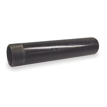 Zoro Select 40816Ts 1-1/2″ X 12″ Toe Black Pipe Nipple Sch 80, 40816Ts