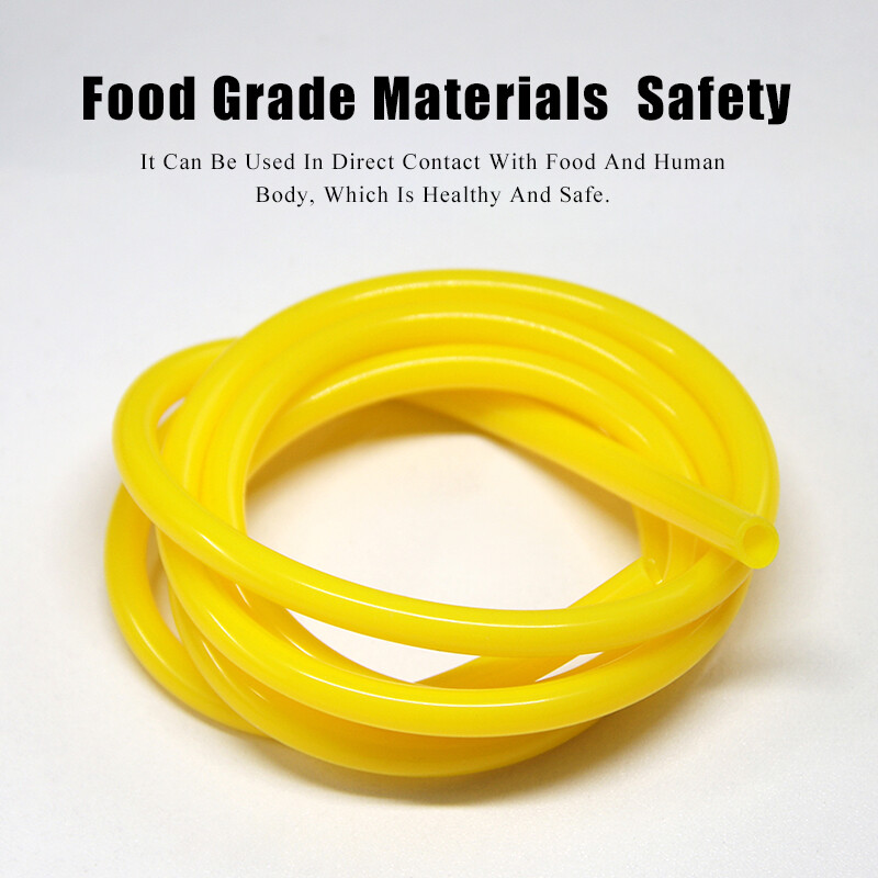 Yellow Silicone Tube Food Grade Beer Milk Flexible Hose Pipe Soft Rubber 1-25mm
