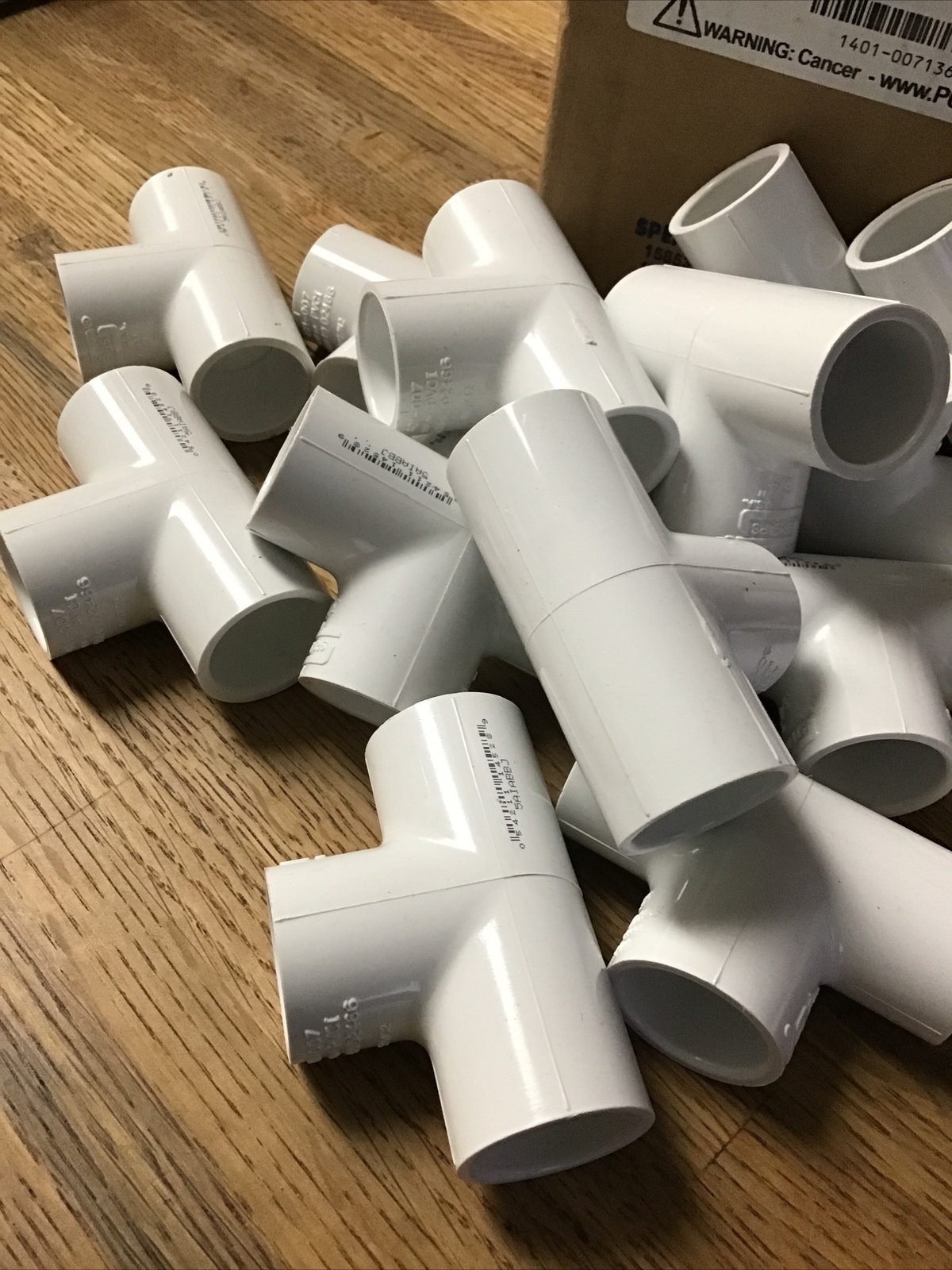Lot Of 20 Spears Pipe Fitting Tee Sockets Schedule 40 PVC White 3/4″ 401-007