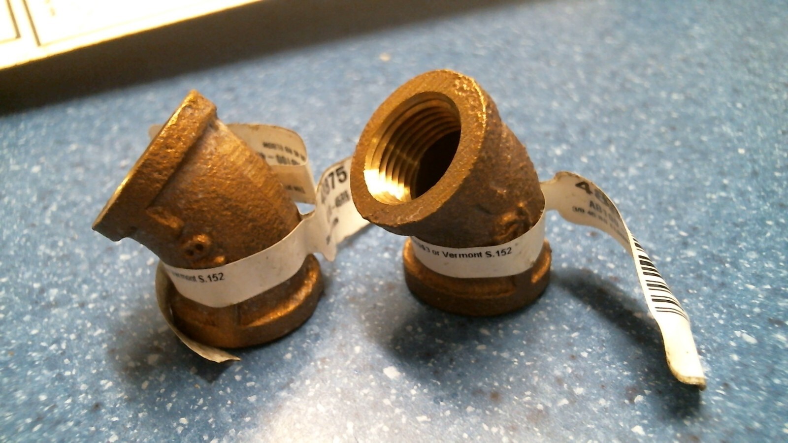 Anderson AB100-45RB-C Threaded 3/8″ Red Brass Elbow 45°, LOT OF 2 FREE SHIPPING