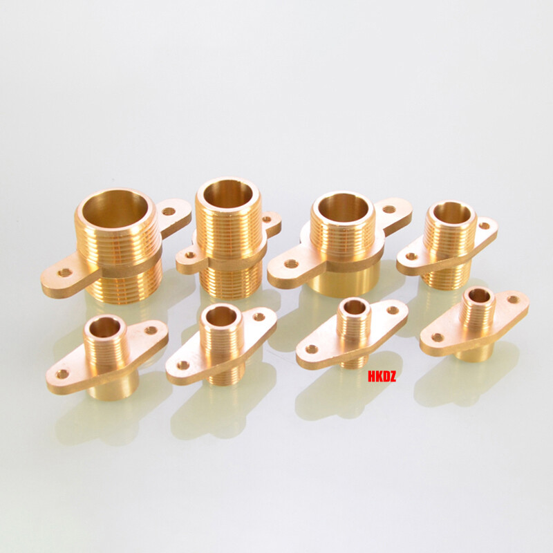 Brass Pipe Fittings BSP Female/Male Thread Flange Fixed Connector Water Adapter