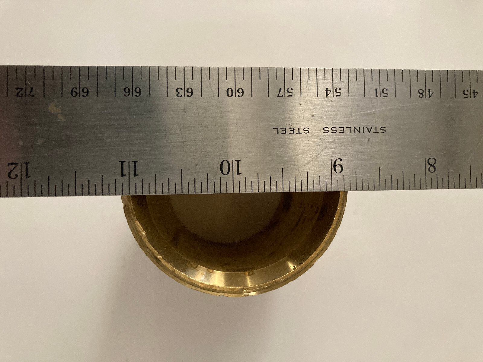 2″ NPT Brass Hex Nipple by 2 3/4 inches long Pipe