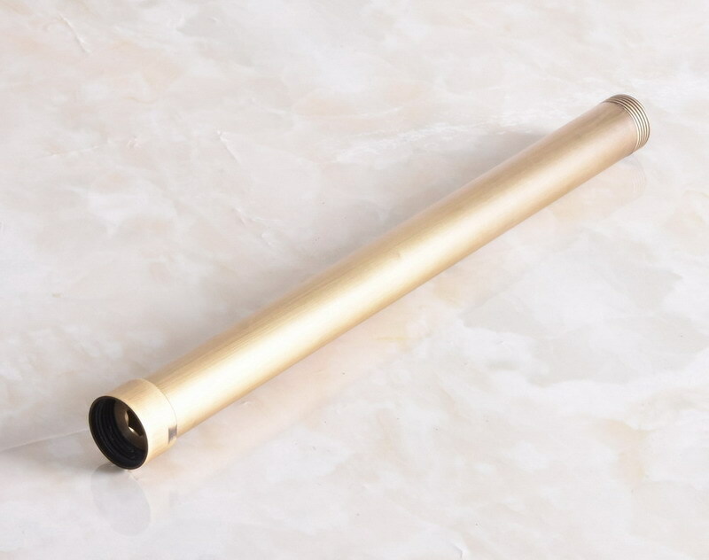 Shower Faucet 320mm Long Pipe Extension Tube Pipe Bathroom Antique Styles Brass