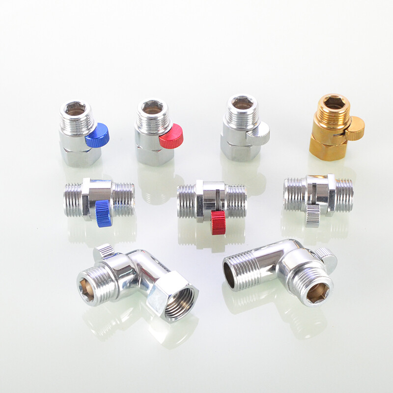 1/2″ Brass Shut Off Valve Water Tap Connector Faucet Thread Adapter Sink On-Off