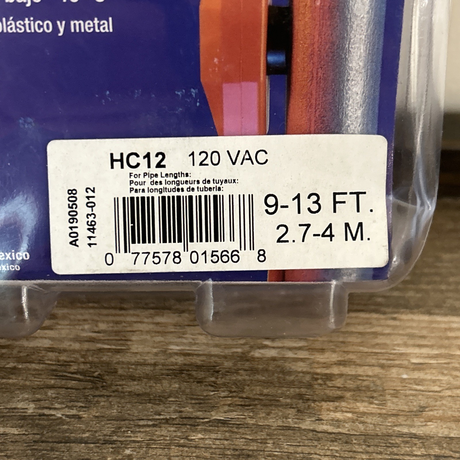 Frost King Electric Water Pipe Heat Cable HC12 9-13 Feet 120 VAC pipe heater New