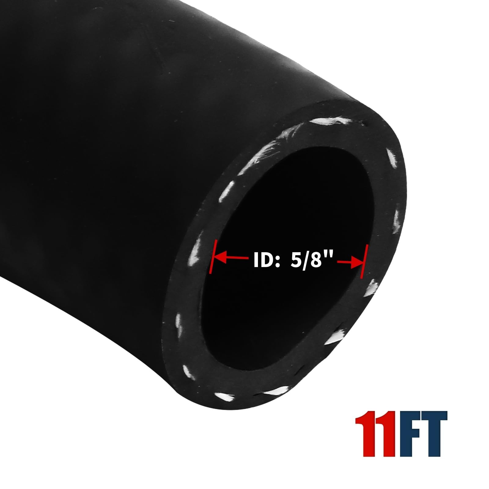 Straight 11FT Length Heater Hose Coolant Radiator with 10 Hose 5/8 inch ID 11FT