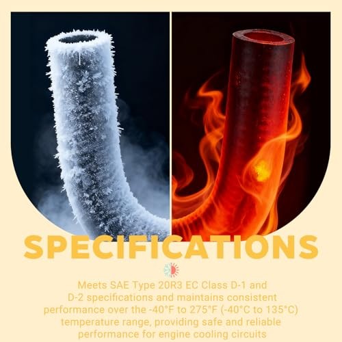 18777 Premium Molded Heater Hose, Resists Electrochemical Degradation, for